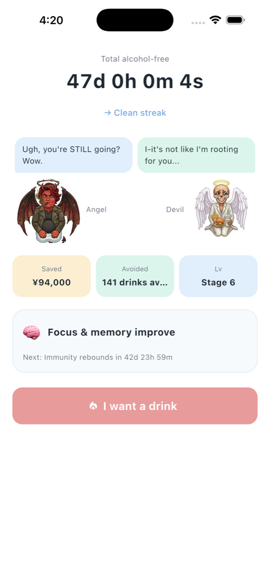 Sober Island - Character flip