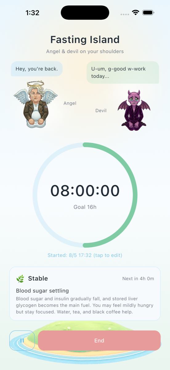 Fasting Island - Timer