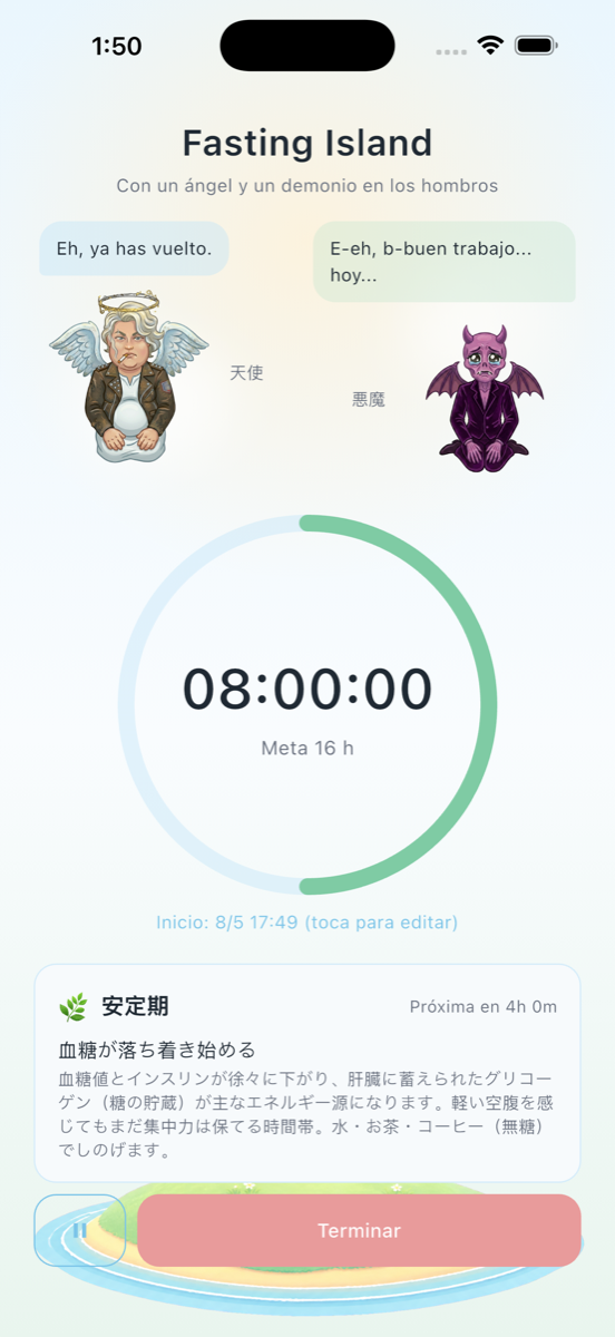 Fasting Island - Temporizador