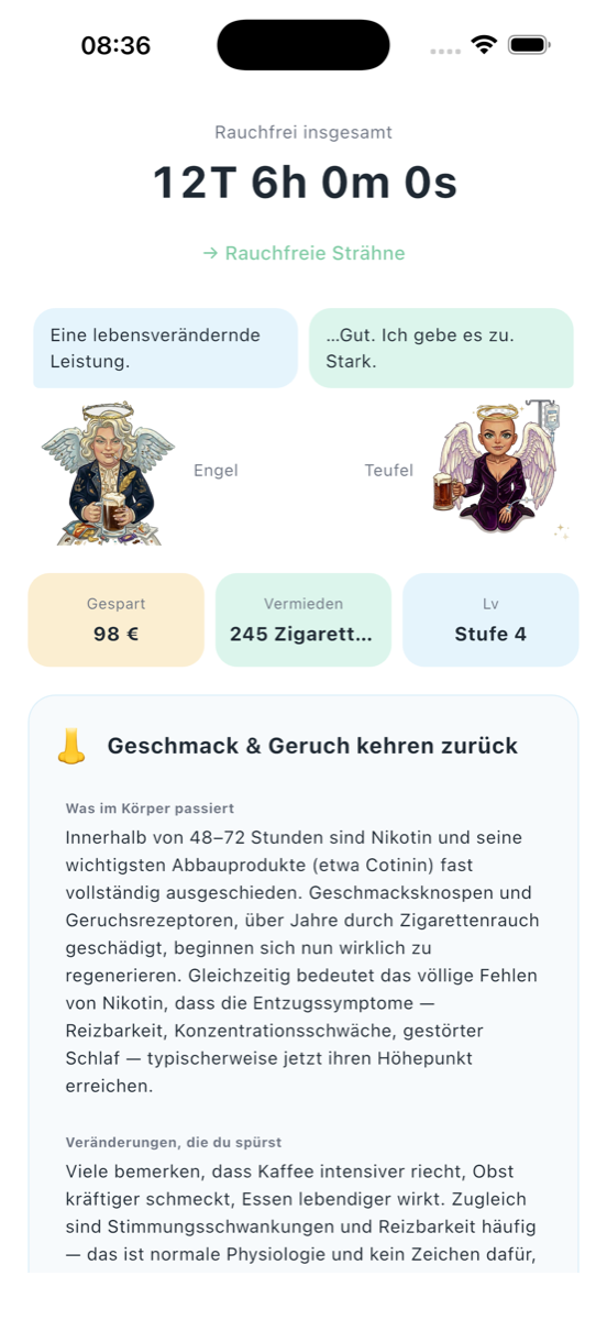 Rauchfrei: Engel & Teufel - Character flip