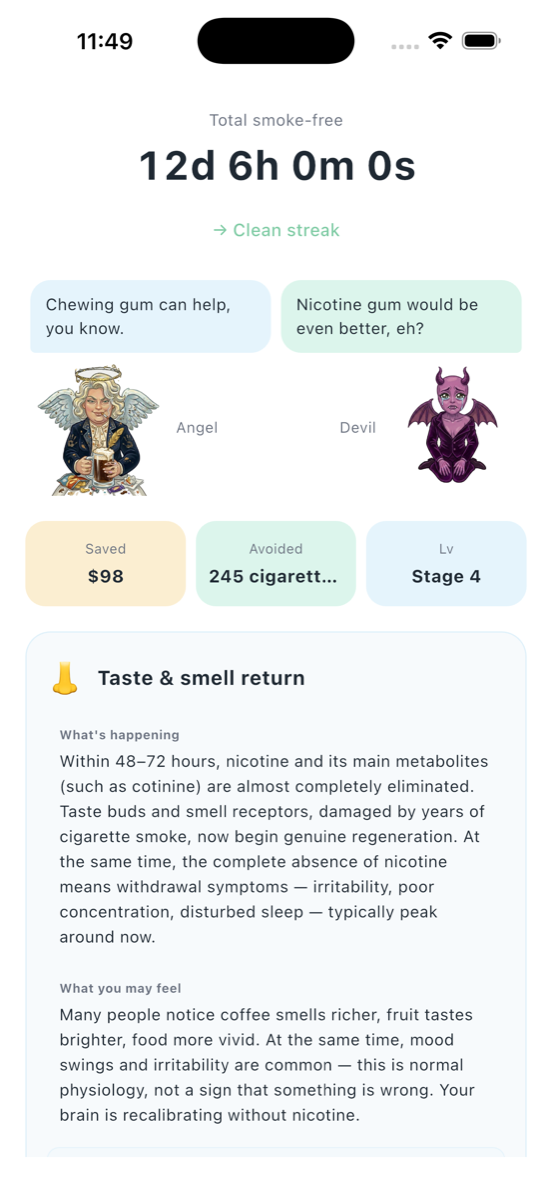 Quit Smoking: Angel & Devil - Home