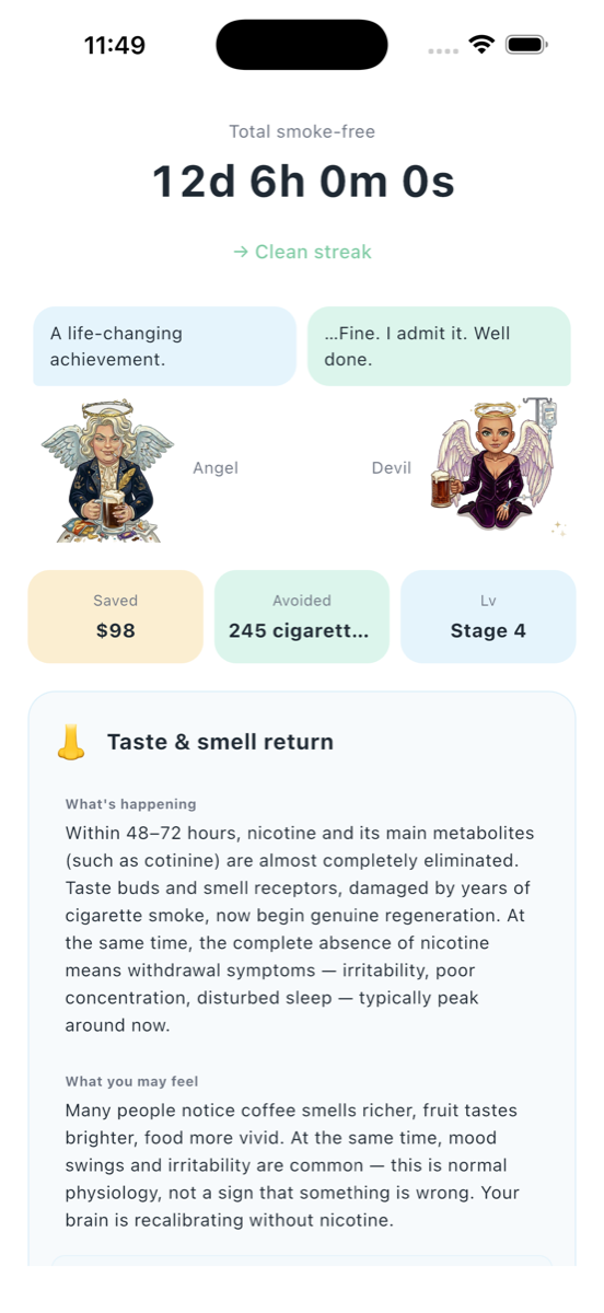 Quit Smoking: Angel & Devil - Character flip