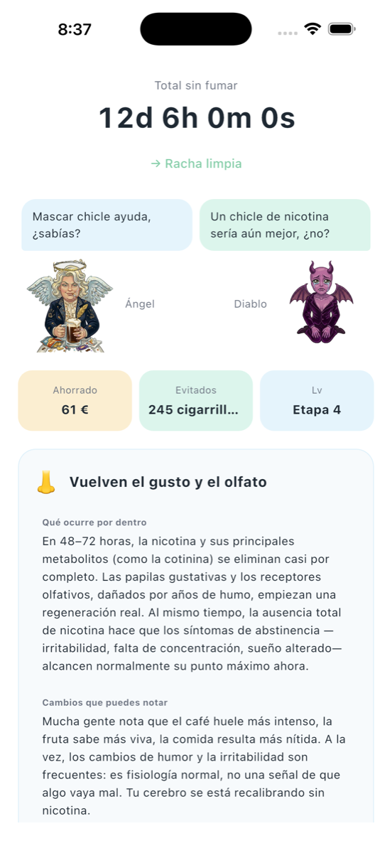 Dejar de fumar: Ángel y Diablo - Home