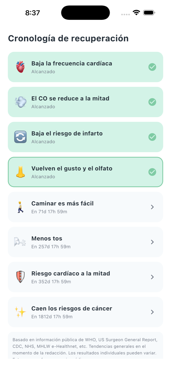 Dejar de fumar: Ángel y Diablo - Recovery stage