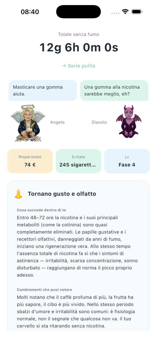 Basta fumo: Angelo e Diavolo - Home