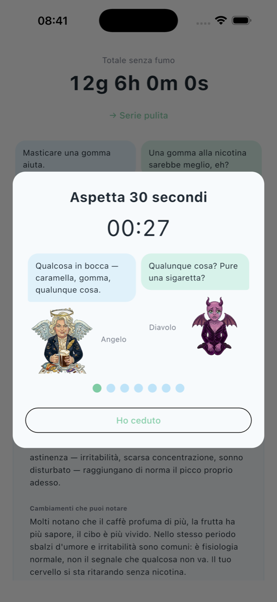 Basta fumo: Angelo e Diavolo - Urge modal