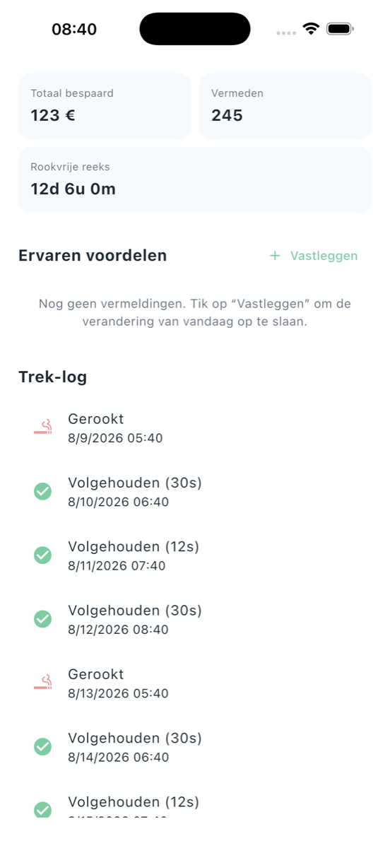 Stop met roken: Engel&Duivel - Stats & log