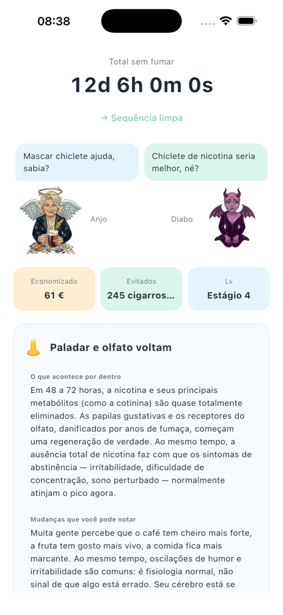 Parar de fumar: Anjo e Diabo - Home
