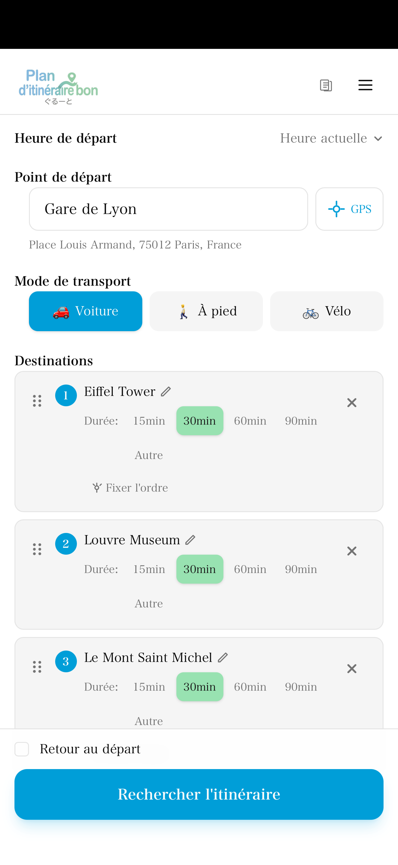 Captures d'écran - Recherche