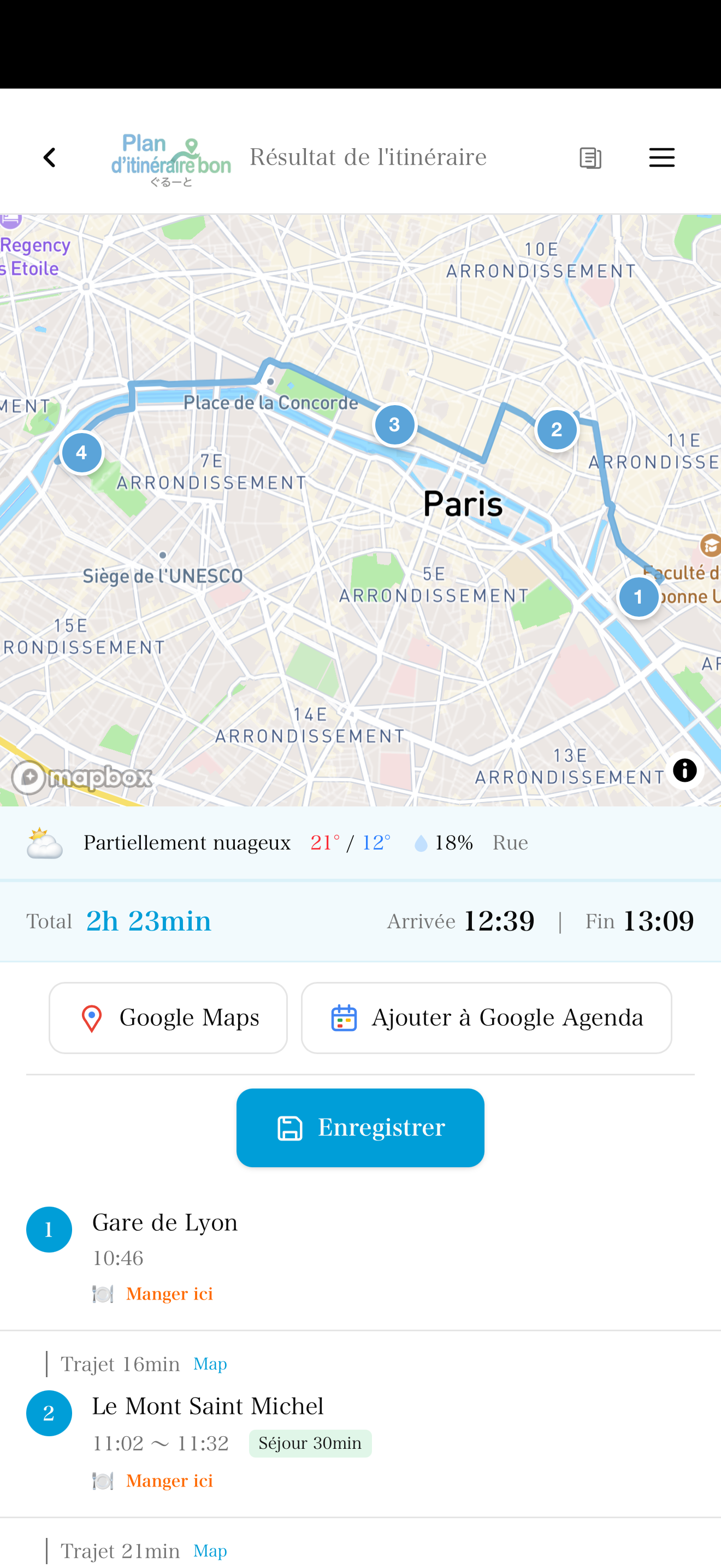 Captures d'écran - Résultat