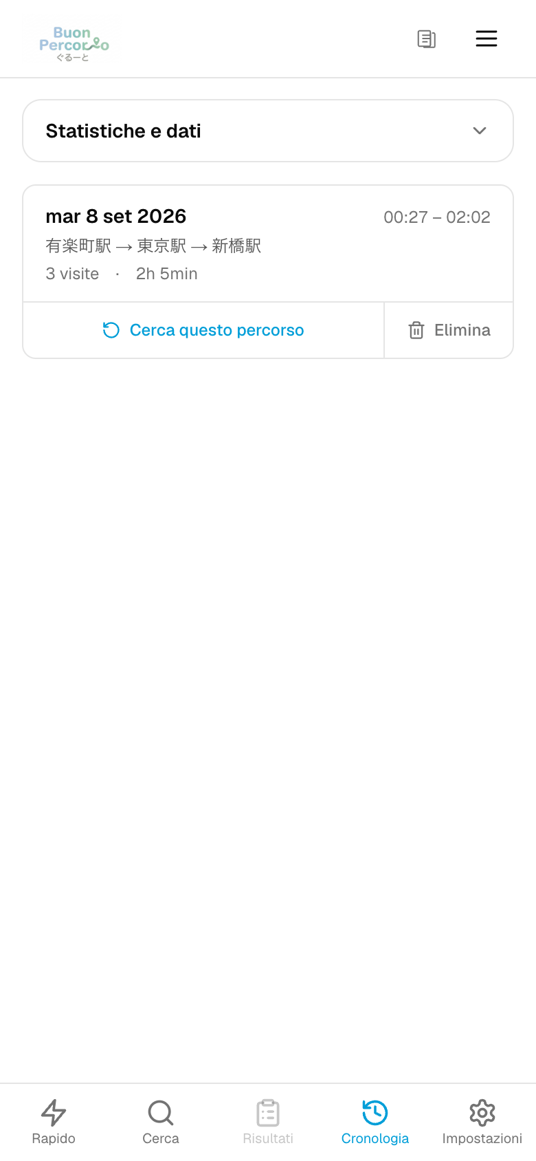 Screenshot - Cronologia